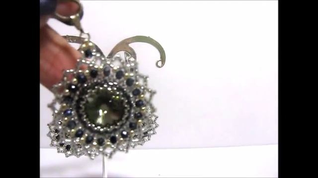 Серьги со Сваровски Черный бриллиант. смотреть онлайн