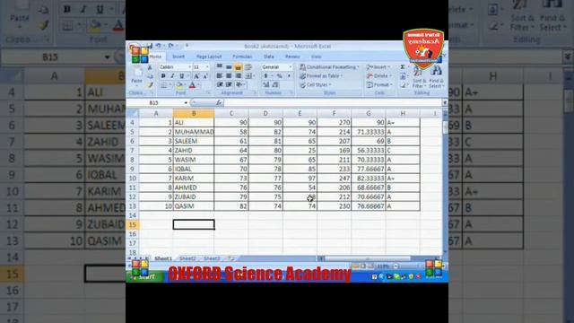Excel Office full Course Lecture No. 4 Oxford Science Academy Online смотреть онлайн