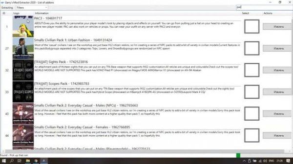 Garry's Mod Extractor 2020 - UI Version (Windows Only / .gma & .bin)