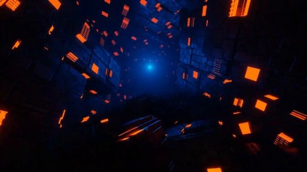 Free Stock Footage Background Loop Tunnel 4K Cyberpunk Sci-Fi | No Copyright Motion Graphics Video