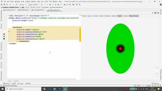 Use of Gradient - XML Way - Android Kotlin смотреть онлайн