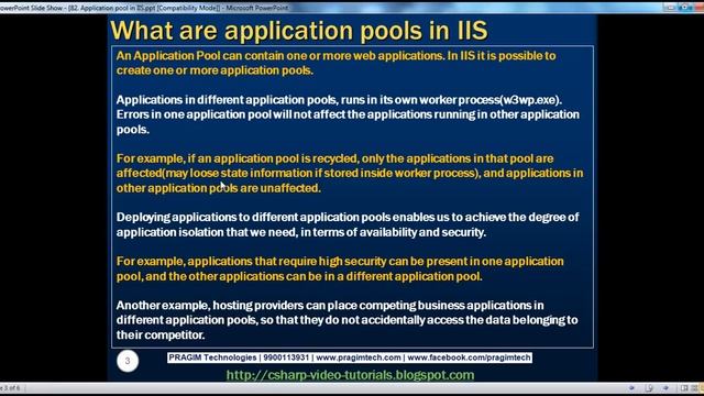 Application pools in IIS Part 82 смотреть онлайн