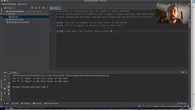 Python Programming: Lesson 3 - Delimiters, Escape Sequences, and Strings смотреть онлайн