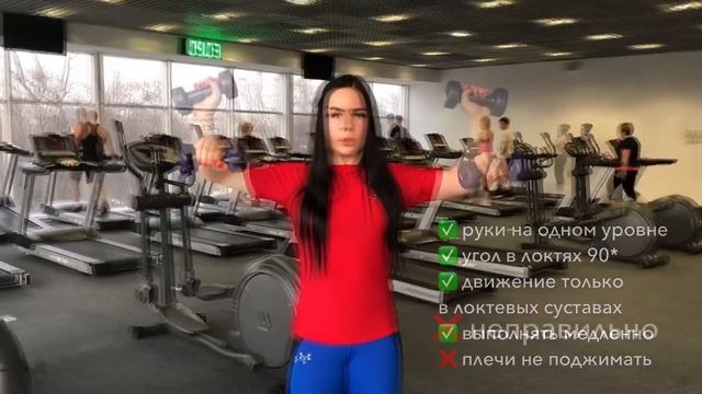 Плечи вращения с гантелями смотреть онлайн
