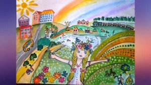 Посмотри как хорош край, в котором ты живешь...Песенка детям. Рисунки детей.