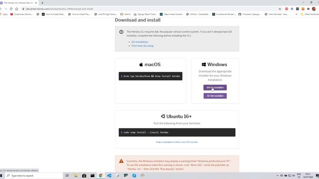 Installing Heruko CLI and Git Cli for Windows смотреть онлайн