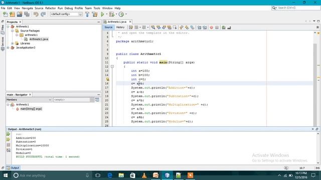 Arithmetic Operations in Java | Netbeans IDE | Notepad++|Sample program смотреть онлайн