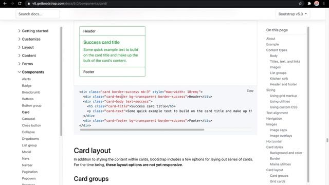 Bootstrap Tutorial: 4 Cards and Carousel смотреть онлайн