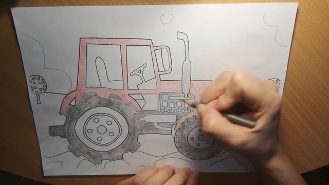 Тыр-Тыр Трактор! Раскраска и песенки для малышей! смотреть онлайн