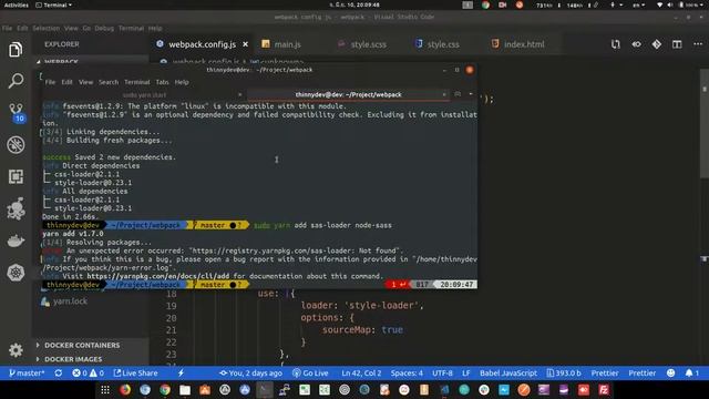 EP #04 Webpack css sass less js loader смотреть онлайн