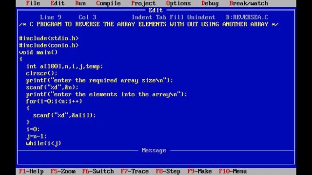 Reverse an array in C | Reverse an Array without using Another Array | C Program to Reverse an Arra смотреть онлайн