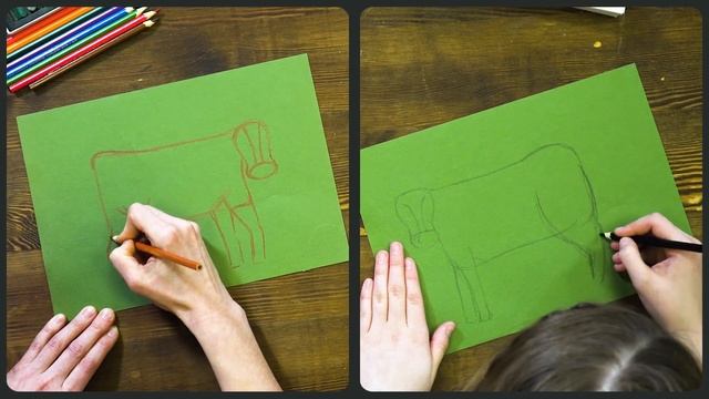 Рисуем коровку | познавательный урок для детей смотреть онлайн