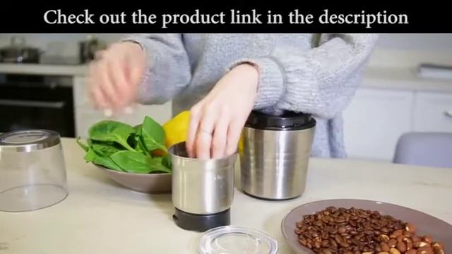 Multipurpose Electric Coffee Bean Grinder Review - with Two Removable Cups смотреть онлайн