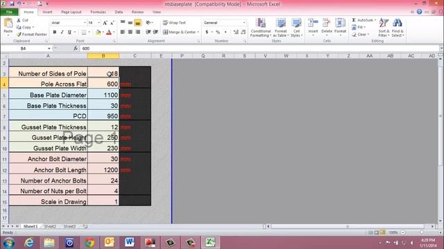 Excel to AutoCAD using Visual Lisp - Flange Plate Detailing смотреть онлайн