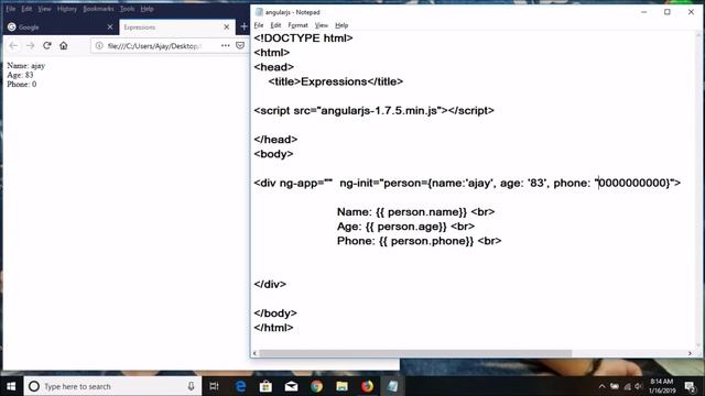 Angularjs Expression(objects) part-05 | Angularjs basic |Angularjs tutorial смотреть онлайн
