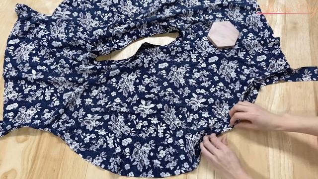 DIY Simple Wrap Top / Butterfly shirt / Crop top Tutorial / For Beginner смотреть онлайн