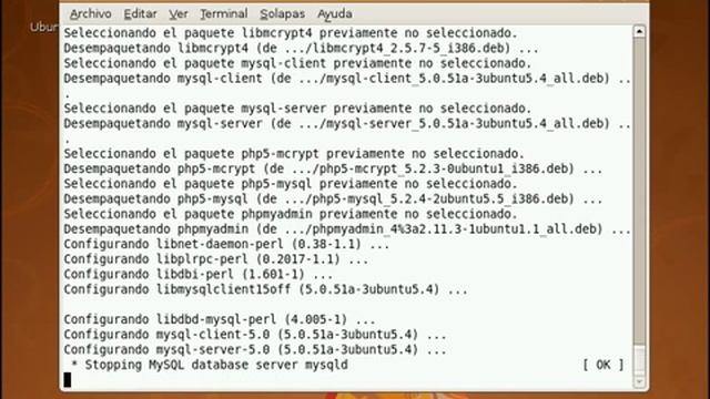 Instalación de Apache+PHP+MySQL+PHPMyAdmin en Ubuntu 8.04 - 3/4 смотреть онлайн