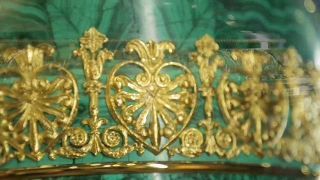 Ваза "Греческая". Малахит. Магазин "Русь Великая" смотреть онлайн