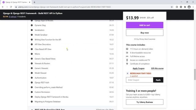 Django & Django REST Framework Course in Udemy смотреть онлайн