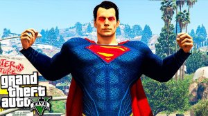 СУПЕРМЕН СПАСАЕТ ГОРОД ЛОС САНТОС В ГТА 5 МОДЫ! SUPERMAN ОБЗОР МОДА В GTA 5! ИГРЫ ВИДЕО MODS