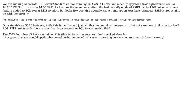 DevOps & SysAdmins: Recreate encryption Keys in MS-SQL RDS instance on AWS смотреть онлайн