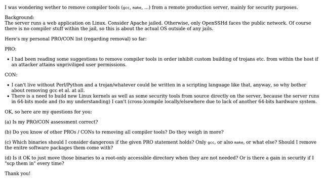 DevOps & SysAdmins: Remote server security: handling compiler tools (2 Solutions!!) смотреть онлайн