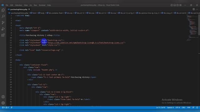 Design a responsive purchase history page using HTML, CSS, JavaScript and Bootstrap | WP 01 | 35 смотреть онлайн