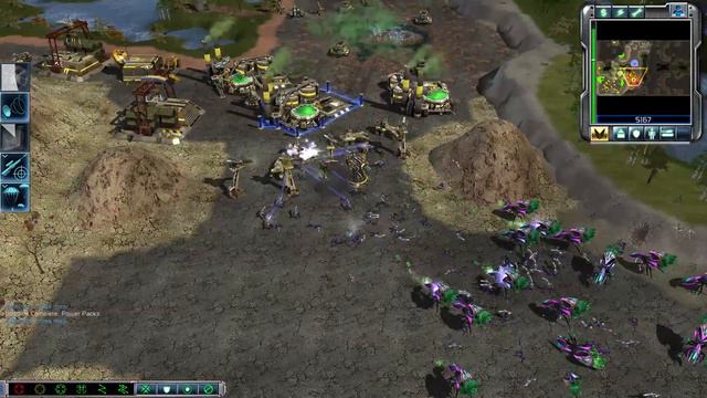 CNC 3 Kane's Wrath ZOCOM vs 2 Brutal AIs - Rusher (Reaper-17) смотреть онлайн