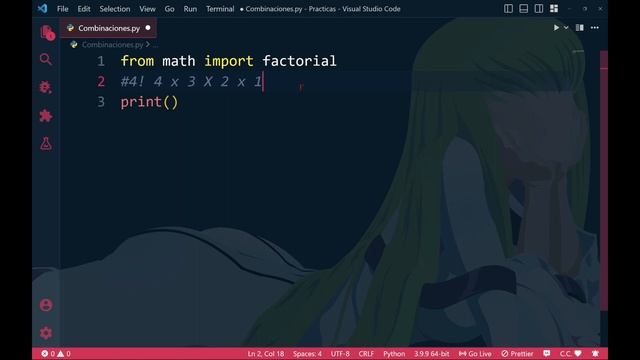 Uso de librería math (Factorial) смотреть онлайн