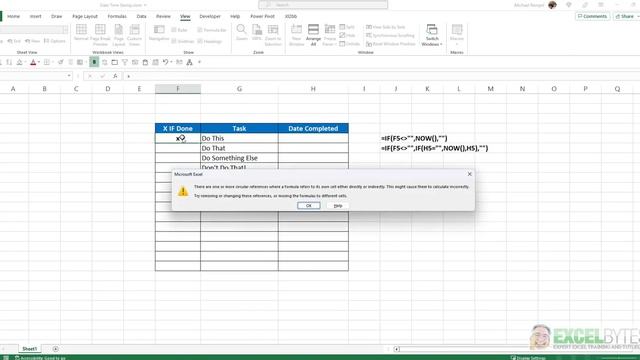 How To Date And Or Time Stamp Completed Projects In Excel смотреть онлайн