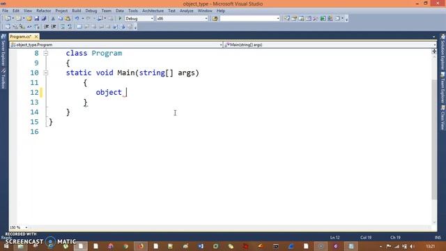 Object Datatype in C# смотреть онлайн