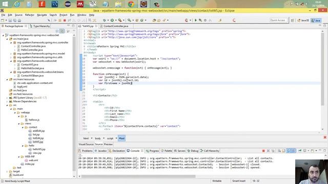 Spring MVC e WebSocket (Parte 06 - Monitorando a Adição dos Contatos) смотреть онлайн