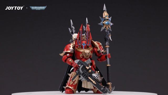 JOYTOY 1/18 Warhammer 40K Chaos Space Marines Crimson Slaughter Scorcerer Lord in Terminator Armour смотреть онлайн