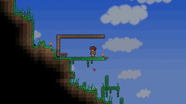 Terraria crafting- how to use your workbench and make a door смотреть онлайн