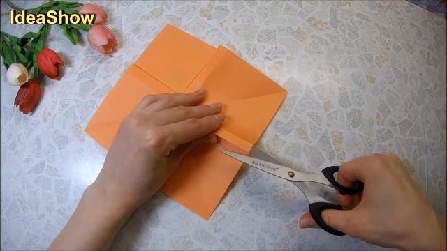 Яркий красивый бант из бумаги. // Bright beautiful paper bow смотреть онлайн
