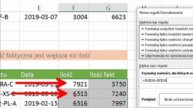 Excel - Jak działa formatowanie warunkowe z formułą - 3 przykłady [odc.846] смотреть онлайн