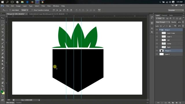 How to Create Logo Design in Photoshop CS6 | Embroidery Logo Tutorial смотреть онлайн