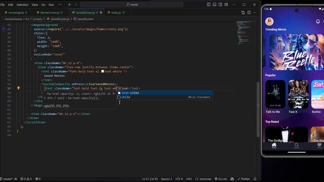 Build and Publish a Movie App || Search, Saved & Cast Screen || React Native for Beginners 2023 || смотреть онлайн
