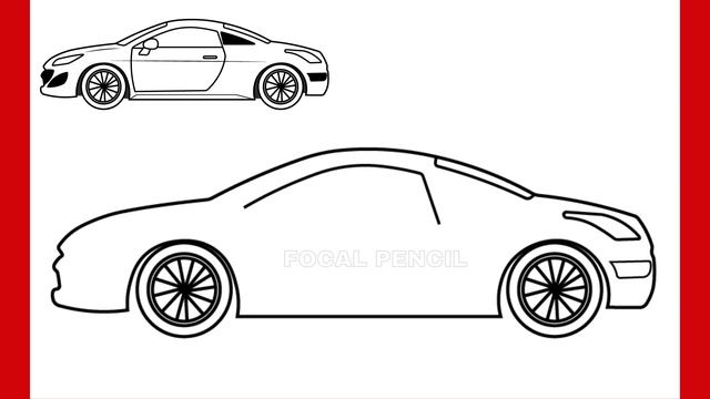 How To Draw A Car || How To Draw Peugeot RCZ 2010 Car || Easy Car Drawing step by step смотреть онлайн