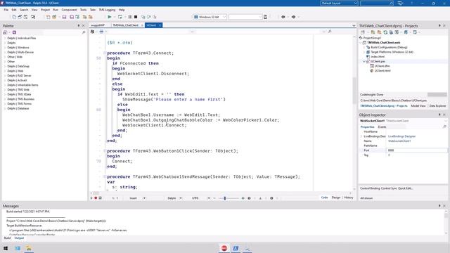 Hands-on TMS WEB Core: TWebChatbox control demo with web sockets смотреть онлайн