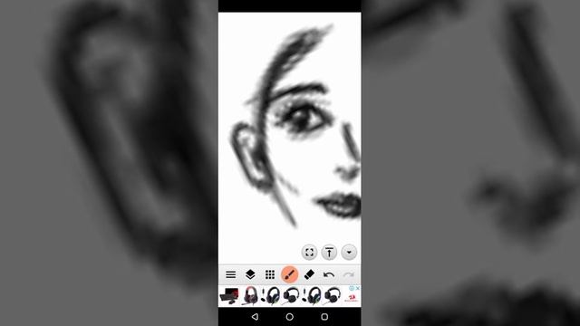 Beautiful girl sketch in paint app..easy way to shade.. смотреть онлайн