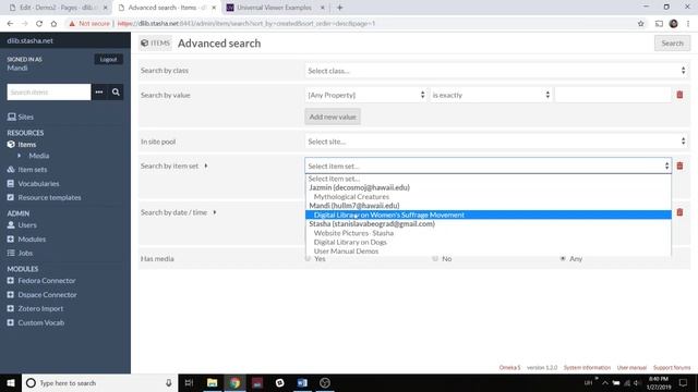 Omeka S Pages Management Demo смотреть онлайн