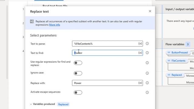 Power Automate Desktop : How to work with "Replace Text" Action (Text Actions) смотреть онлайн