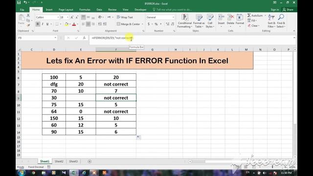How To o Use Excel If Error function | If Error Formula In Excel | Microsoft Excel If Error Formula смотреть онлайн