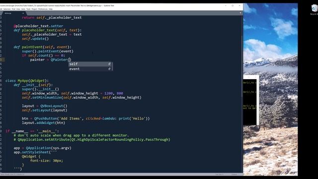 Insert Placeholder Text to QListWidget | PyQt5 Tutorial смотреть онлайн
