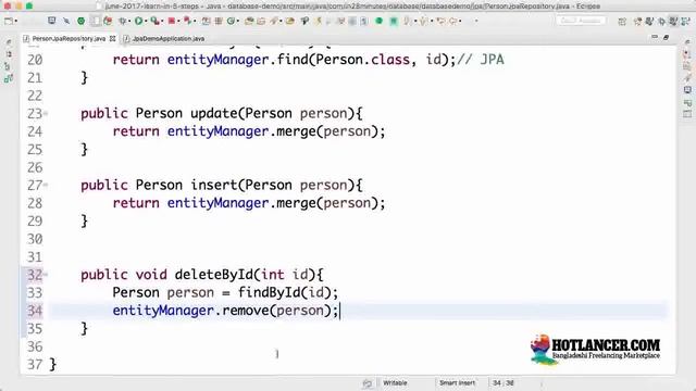 036 Step 17 Implementing deleteById JPA Repository Method смотреть онлайн