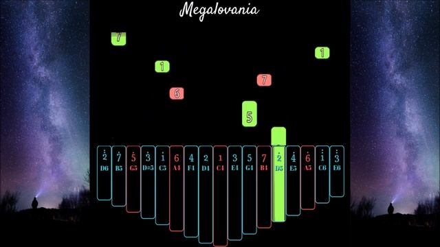 Megalovania from "Undertale" | Kalimba Tutorial смотреть онлайн