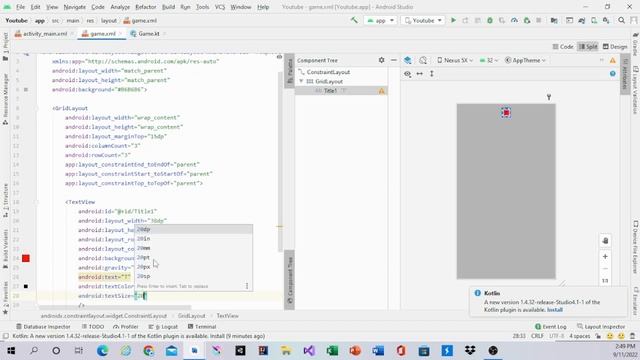 Android Studio Tetris Tutorial | Part - 2 | Game Layout Part 1 | Using Kotlin смотреть онлайн