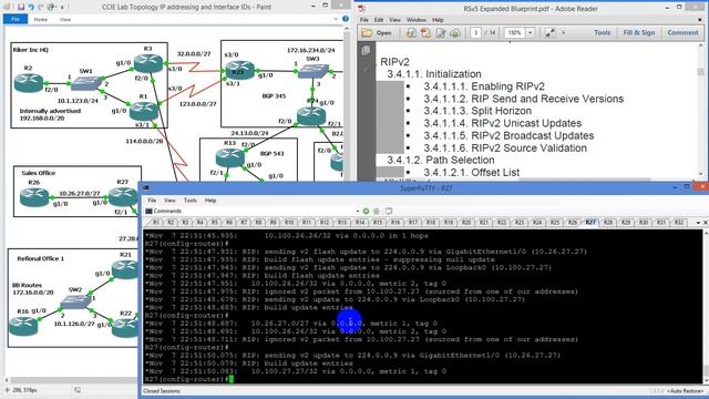 CCIE Labs RIPv2, Send and Rec version, Split Horizon, Unicast and Broadcast updates, source vali смотреть онлайн