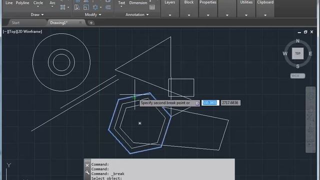 28. Altering Objects - Break Using AutoCAD 2019 смотреть онлайн